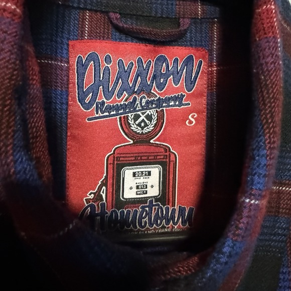 Dixxon Flannel Co Shirt Mens Small Blue Black Red Plaid Hometown Long Sleeve - Picture 4 of 9